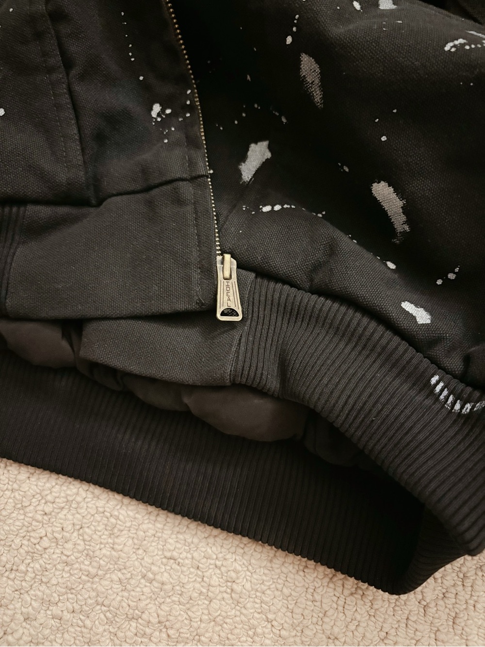 R13 Black Hooded Oversized Jacket with Padded Lining Size S Unisex - Picture 13 of 16